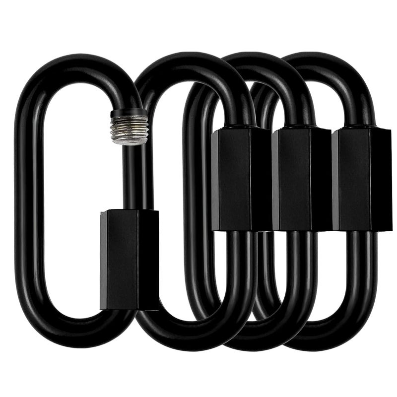 Fetoatar 3" Chain Quick Links, 4 Pcs 5/16" Marine Grade Screw Chain Links, Large Opening Chain Connector Chain Coupler, 1600 Lbs Capacity - Image 1